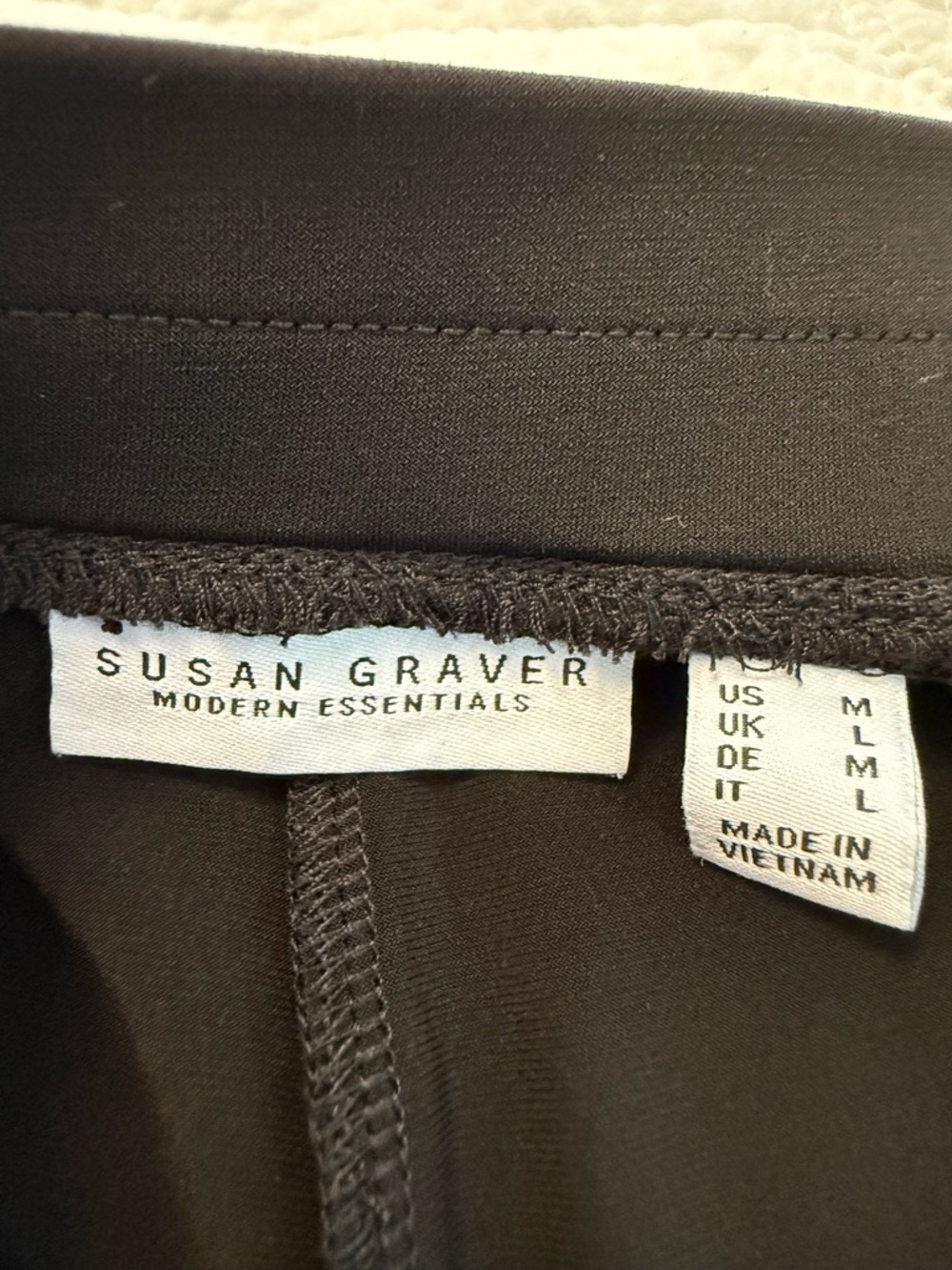 Susan Graver Black Cropped Wide-Leg Pull-On Pants - Picture 6 of 8